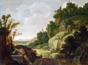 Landscape with Narcissus at the Fountain